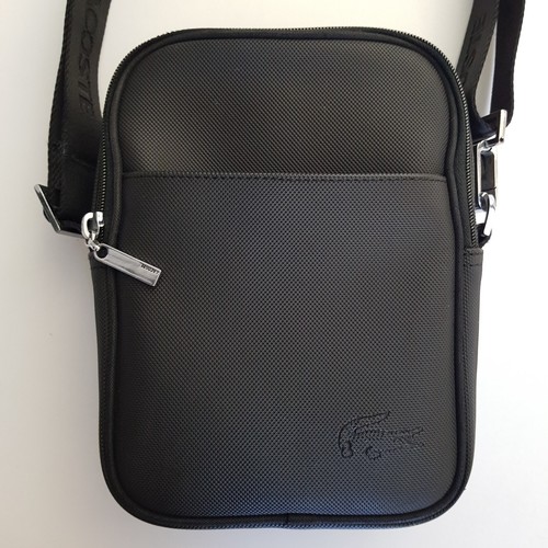 Sacoche zippée noire - sacoche, lacoste