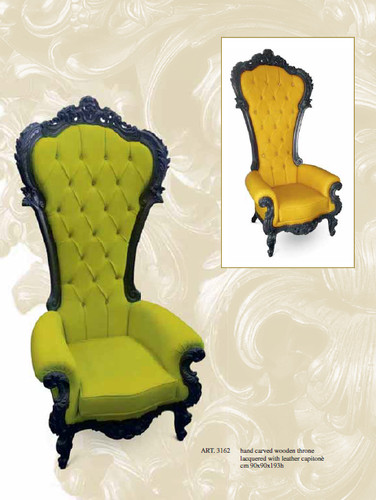 Trono legno intagliato a - in,