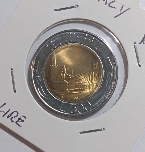 Italia 500 lire 1985 - italia, km