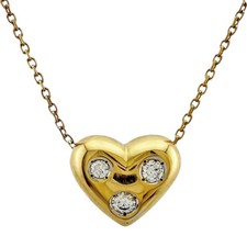 Collana MIKIMOTO diamante 18 carati 0,13 carati cuore da donna