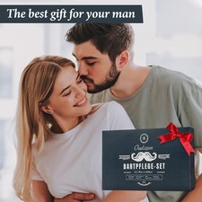 Kit Barba per Uomo 10 in 1 Set Regalo Cura Barba Completo Professionale con Olio