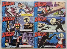 40) ZAGOR STRISCIA 4^ quarta sr. n. 50-51-52-53-54-55 - edicola  anastatica