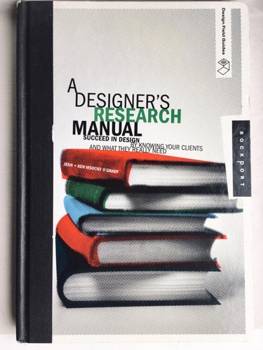 Designer research manual - designer’s,
