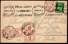 1933 23 LUGLIO BELLA CARTOLINA ILLUSTRATA DI LOURDES IN FRANCIA PER BELLANO AFRR