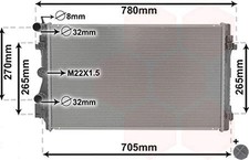 VAN WEZEL Radiatore motore