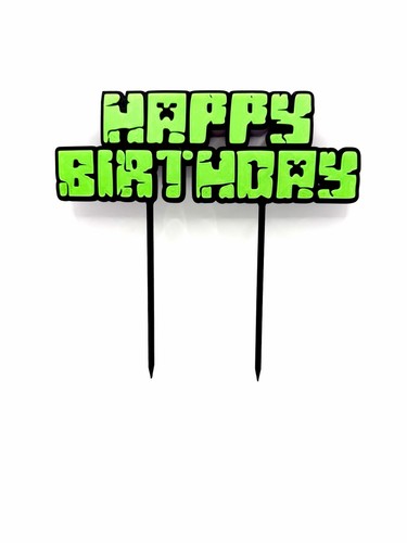 Cake topper minecraft glow - cake,