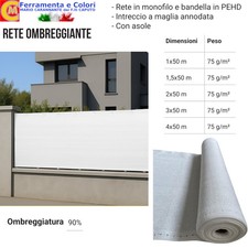 Rete Ombreggiante 90% BIANCO
