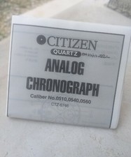 CITIZEN Quartz ANALOG CHRONOGRAPH MANUALE ISTRUZIONE CTZ6746 AUTENTIC VintageNOS