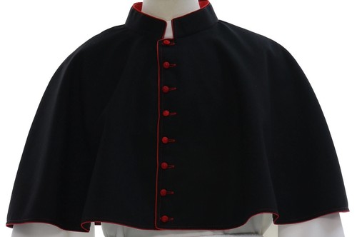 Black mozzetta shoulder cape - black,