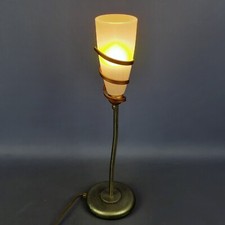 Lampada Da Tavolo Metallo E Vetro Rugiano Design Modernista Collezione Anni 70