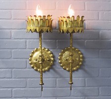 Coppia Applique Torcia Oro