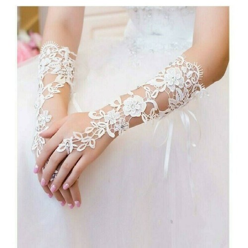 Guanti sposa pizzo - in,