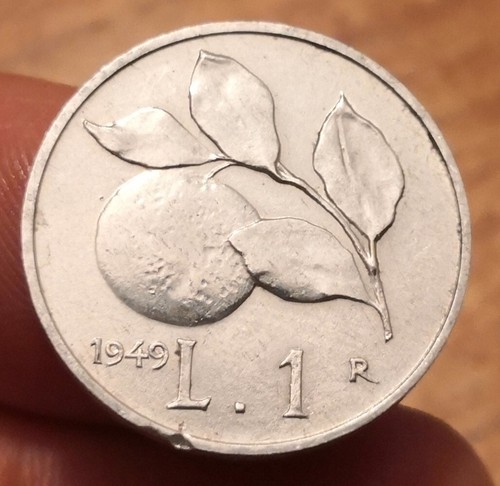 Moneta lira 1949 arancia - 1,