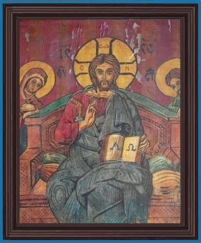 Antica icona russa - , cristo