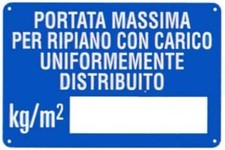 CARTELLO SEGNALETICO - portata
