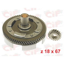 Rapporti 18-67 CIF per Vespa 50, 90, 125 ET3 Primavera, PK - con parastrappi