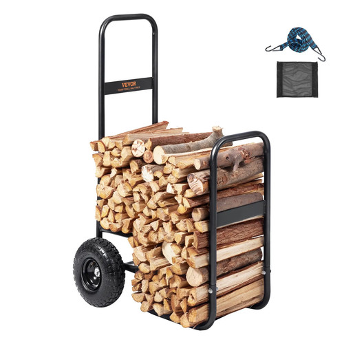 Carrello portalegna con - carrello, ruote