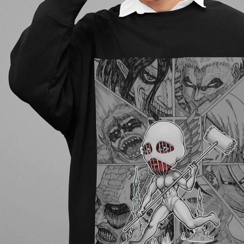 Felpa attack titan maglione - felpa, on