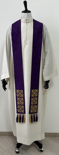 Stola sacerdotale damasco - sacerdotale, in