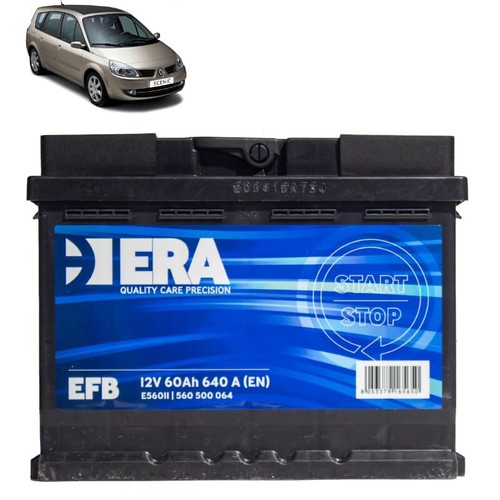 Batteria 60ah efb - per, renault