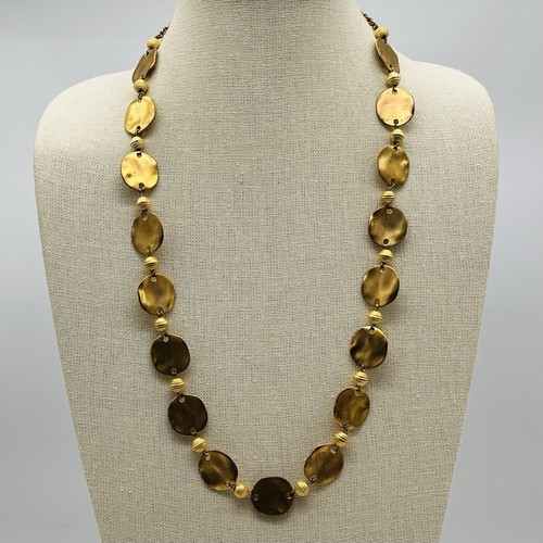 Collana disco martellato tono