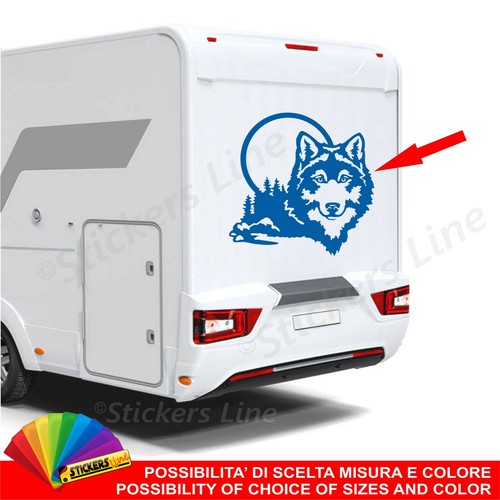 Adesivo per camper lupo - per,