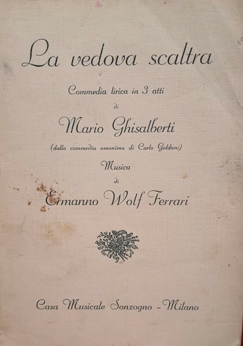 Ermanno wolf ferrari - wolf, vedova