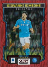 Panini SCORE SERIE A 2023-24 Giovanni Simeone /30 Napoli Parallel Red Swirl Lava