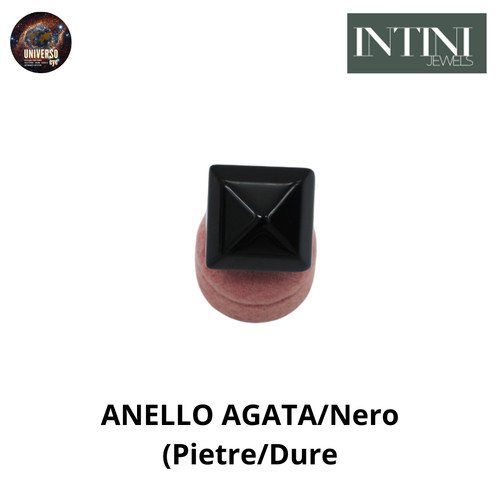 Anello agata nero - anello, agata/nero