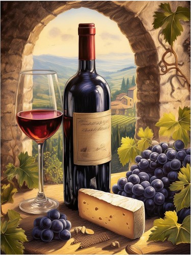 Piastrella murale tema - piastrella, vino