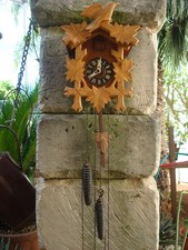 ANTICO OROLOGIO  A CUCU  TEMA  5 FOGLIE MADE IN GERMANY FUNZIONANTE