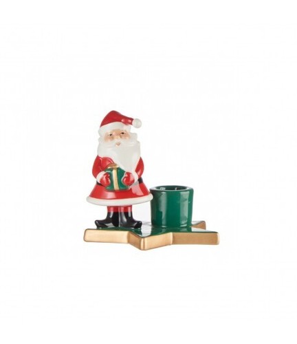 Portacandela babbo natale - portacandela,