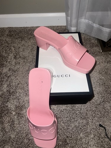 Gucci sandali donna rosa gomma