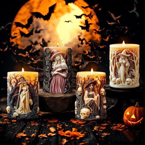 Halloween strega teschio gufo - strega,