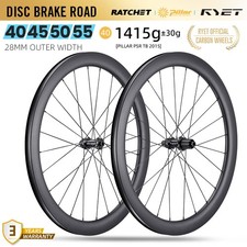 700C Freno a Disco Strada Carbonio Ruote Cuscinetto Ceramica Tubeless Clincher Ruote Set