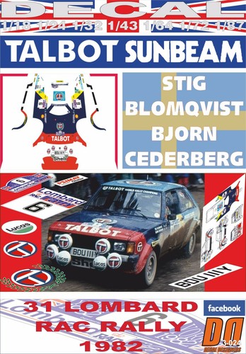 Decal talbot sunbeam - decal,