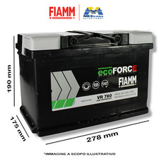 FIAMM BATTERIA 12V 70AH 760A AGM VR760 START & STOP 7906200 278x175x190 mm