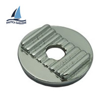 RICAMBI PORTACANNA ROSETTA OTTONE CROMATO PIASTRA DI FISSAGGIO NAUTICA GAGLIONE