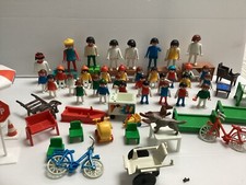 Playmobil Geobra 1974 1981 Pacchetto Vintage 32 Figure + Accessori In perfette condizioni con
