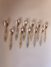 11 Cucchiaini silver plated da caffè Royal Albert Flower Of The Month Assortiti