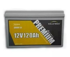 BATTERIA AGM 120A PER CAMPER FOTOVOLTAICO 12V SOLARE BAITA ACCUMULO