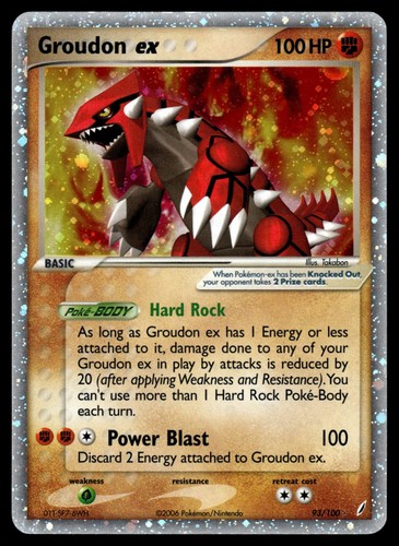 Groudon holofoil 100 ex - holofoil, 93/100