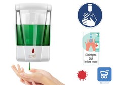 Porta Sapone Parete Gel Disinfettante Automatico 700ml Regolabile a Batteria