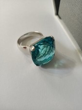 Anello Swarovski con cristallo azzurro - Nuovo - Ottimo!