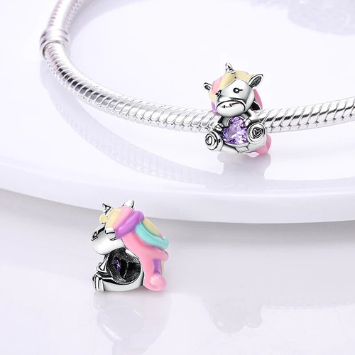 Ciondolo cuore amore - , unicorno