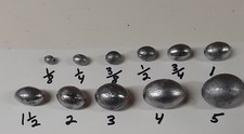 Egg Sinkers quantità100 a scelta misura 1/8 1/4 3/8 1/2 3/4 1 oz 1-1/2 2 3 4 5 oz 