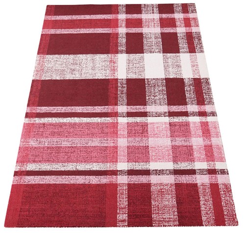 Tappeto 100 lana beige - 100%, rosso