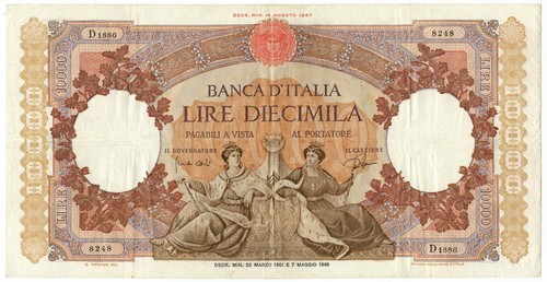 10000 lire capranesi - lire,