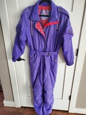 Tuta da sci Kaelin vintage anni 80 90 pezzo unico donna piccola 30" motoslitta retrò bavaglini