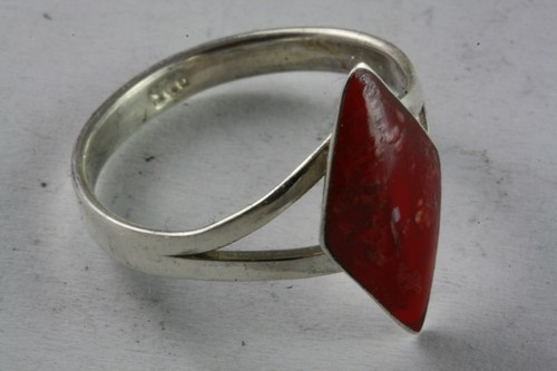 Corallo pietra donna anello - donna,